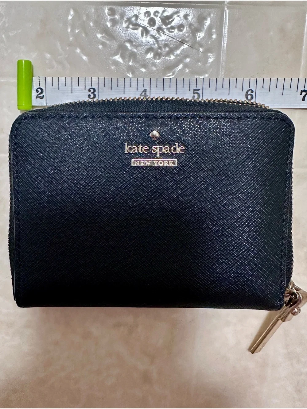 Kate Spade Black Leather Wallet, Small